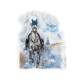 Haddington Green Equestrian Art Print - Sylt Cross Country 2 Matted 7.75