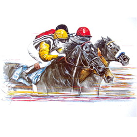 Print - Speed (Horse Racing) Horse 19.75" X 27.5"