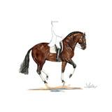 Haddington Green Equestrian Art Print - Belle Epoque (Dressage) Horse 19.75