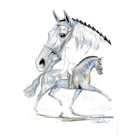 Print - Porto Fino (Dressage) Horse 19.75" X 27.5"