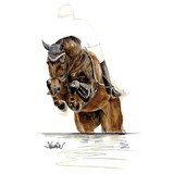 Intrepid International Print - Tiramisu (Jumping Horse) Horse 19.75