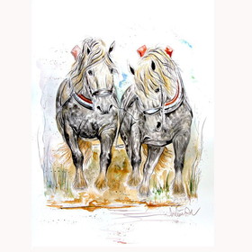 Print - Gravus (Draft Horses) Horse 19.75" X 27.5"