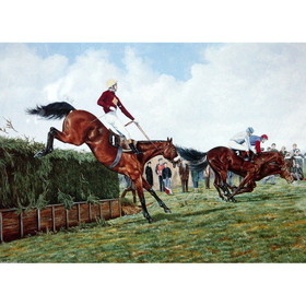 Haddington Green Equestrian Art Print - Red Rum