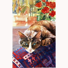 Print - Cat On A Persian Rug