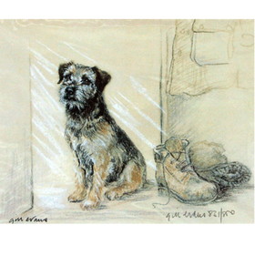Print - Border Terrier withBoot
