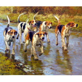 Print - The Pack Leaders Giclee (Fox Hounds)