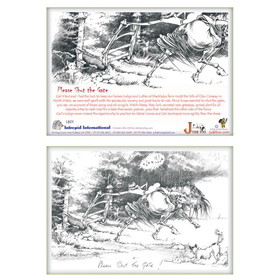 Haddington Green Equestrian Art Card - Please Shut The Gate 6 pack