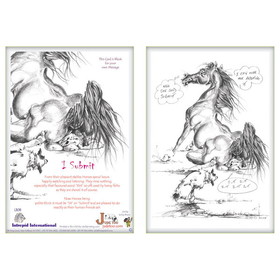 Haddington Green Equestrian Art Card - She Said To Submit 6 pack