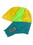 Equestrian Helmets Winter Helmet Cover Teal with Orange and Yellow