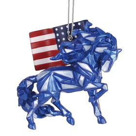 Painted Ponies Wild Blue Remembering 9/11 Ornament FOB