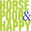 WHITE MEDIUM " HORSE POOR AND HAPPY"