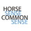 WHITE LARGE "HORSE SENSE COMMON SENSE"