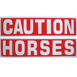Intrepid International Sticker Reflective - Caution Horses
