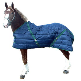 Intrepid International Snuggie Large Horse Stable Blanket 350G, 600D Navy/Hunter Green 90" FOB