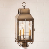 Irvin's Tinware 130-3BR Martha's Post Lantern in Weathered Brass