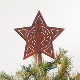 Irvin's Tinware 358RT Star Tree Topper in Rustic Tin