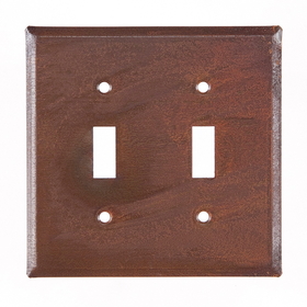 Irvin's Tinware 379DSRT Double Switch Cover Unpierced in Rustic Tin