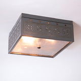 Irvin's Tinware 431CCT Square Ceiling Light with Chisel in Country Tin