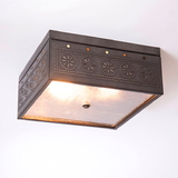 Irvin's Tinware 431CKB Square Ceiling Light with Chisel in Kettle Black