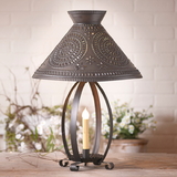 Irvin's Tinware 628CLPKB Betsy Ross Lamp with Chisel Shade in Kettle Black