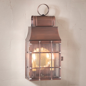 Irvin's Tinware 636WCOP Washington Wall Lantern in Antique Copper