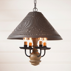 Irvin's Tinware 681TPWD Homespun Shade Light in Pearwood