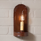 Irvin's Tinware 6WRT Fireplace Sconce in Rustic Tin