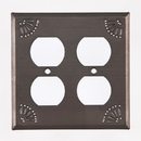 Irvin's Tinware 789DOBT Double Outlet Cover with Chisel in Blackened Tin