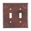 Irvin's Tinware 789DSRT Double Switch Cover with Chisel in Rustic Tin