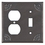 Irvin's Tinware 789OSBT Outlet and Switch Cover with Chisel in Blackened Tin