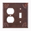 Irvin's Tinware 789OSRT Outlet and Switch Cover with Chisel in Rustic Tin
