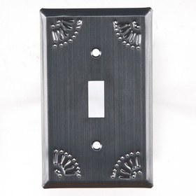 Irvin's Tinware 789SCT Single Switch Cover with Chisel in Country Tin