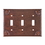 Irvin's Tinware 789TSRT Triple Switch Cover with Chisel in Rustic Tin