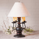 Irvin's Tinware 836ASBKSRD Cedar Creek Lamp in Sturbridge Black with Shade