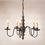 Irvin's Tinware 9112TESB Country Inn Wood Chandelier in Americana Espresso