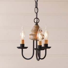 Irvin's Tinware 9120TPWD Bellview Wood Chandelier in Americana Pearwood