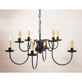 Irvin's Tinware 9131BL Bloomfield Eight Arm Two Tier Chandelier in Black