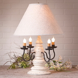 Irvin's Tinware 9158ATVWH Harrison Lamp in Americana White with Shade