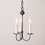 Irvin's Tinware 9180RBL Small 3-Arm Westford Chandelier in Rustic Black