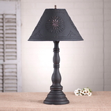 Irvin's Tinware 9187XH1 Davenport Lamp in Hartford Black with Shade