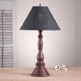 Irvin's Tinware 9187XTPLR Davenport Lamp in Americana Red with Shade