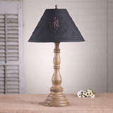 Irvin's Tinware 9187XTPWD Davenport Lamp in Americana Pearwood with Shade