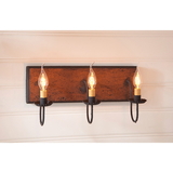 Irvin's Tinware 9190H4 3 Light Vanity Light in Hartford Pumpkin