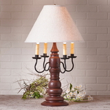 Irvin's Tinware 9196ATPLR Bradford Lamp in Americana Red with Shade