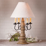 Irvin's Tinware 9196ATPWD Bradford Lamp in Americana Pearwood with Shade