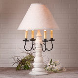 Irvin's Tinware 9196ATVWH Bradford Lamp in Americana White with Shade