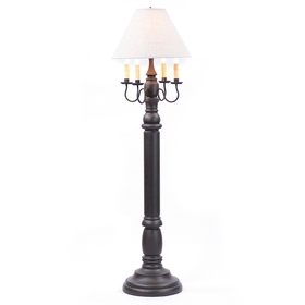 Irvin's Tinware 9200ATBOR General James Floor Lamp in Black with Shade