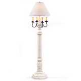 Irvin's Tinware 9200ATVWH General James Floor Lamp in White with Shade