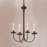 Irvin's Tinware 9202BKG 4-Arm Grandview Chandelier with Gray Sleeves