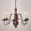 Irvin's Tinware 9205TPLR Medium Chesterfield Chandelier in Americana Red